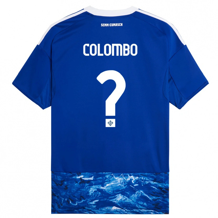 Danxen Kvinder Federico Colombo #0 Blå Hvid Hjemmebane Spillertrøjer 2025/26 Trøje T-Shirt