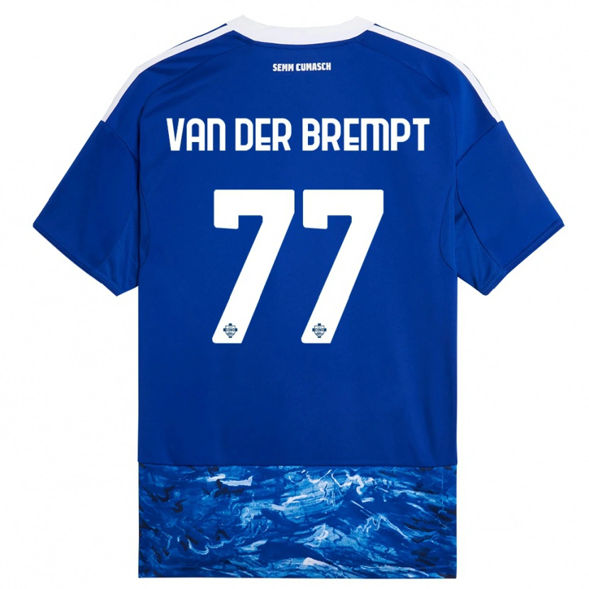 Danxen Kvinder Ignace Van Der Brempt #77 Blå Hvid Hjemmebane Spillertrøjer 2025/26 Trøje T-Shirt