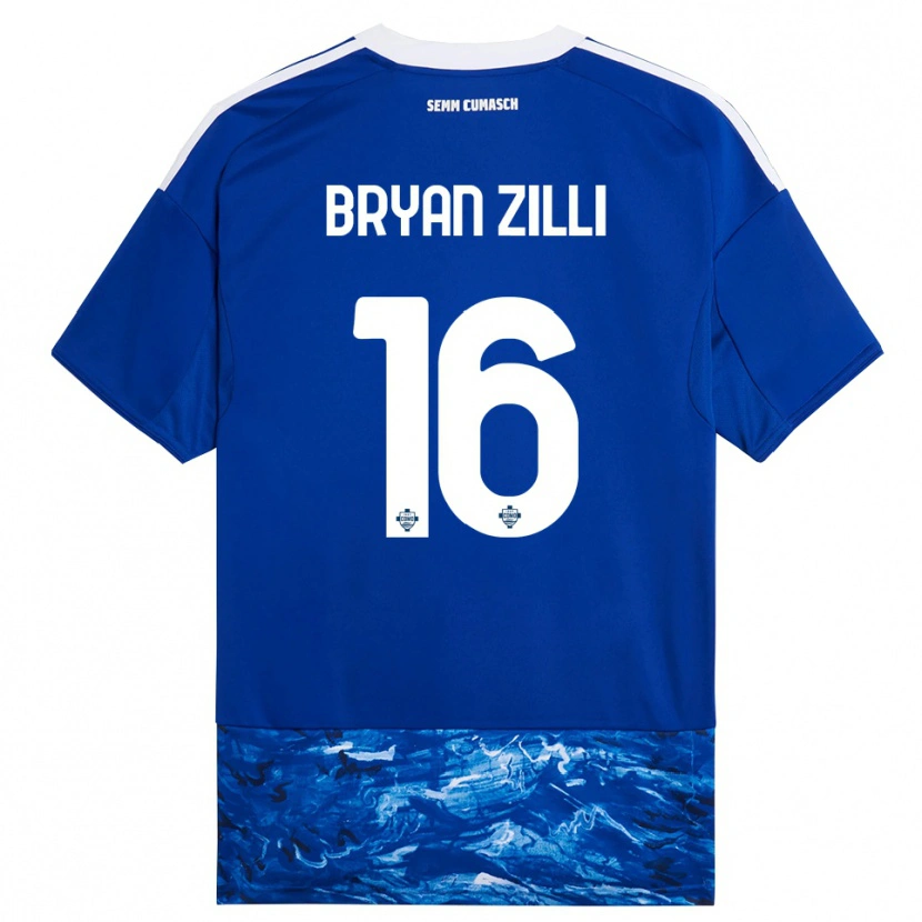 Danxen Kvinder Rocco Bryan Zilli #16 Blå Hvid Hjemmebane Spillertrøjer 2025/26 Trøje T-Shirt