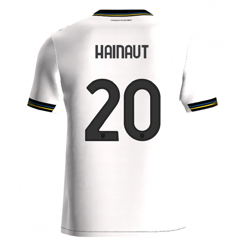 Danxen Kvinder Antoine Hainaut #20 Hvid Sort Hjemmebane Spillertrøjer 2025/26 Trøje T-Shirt