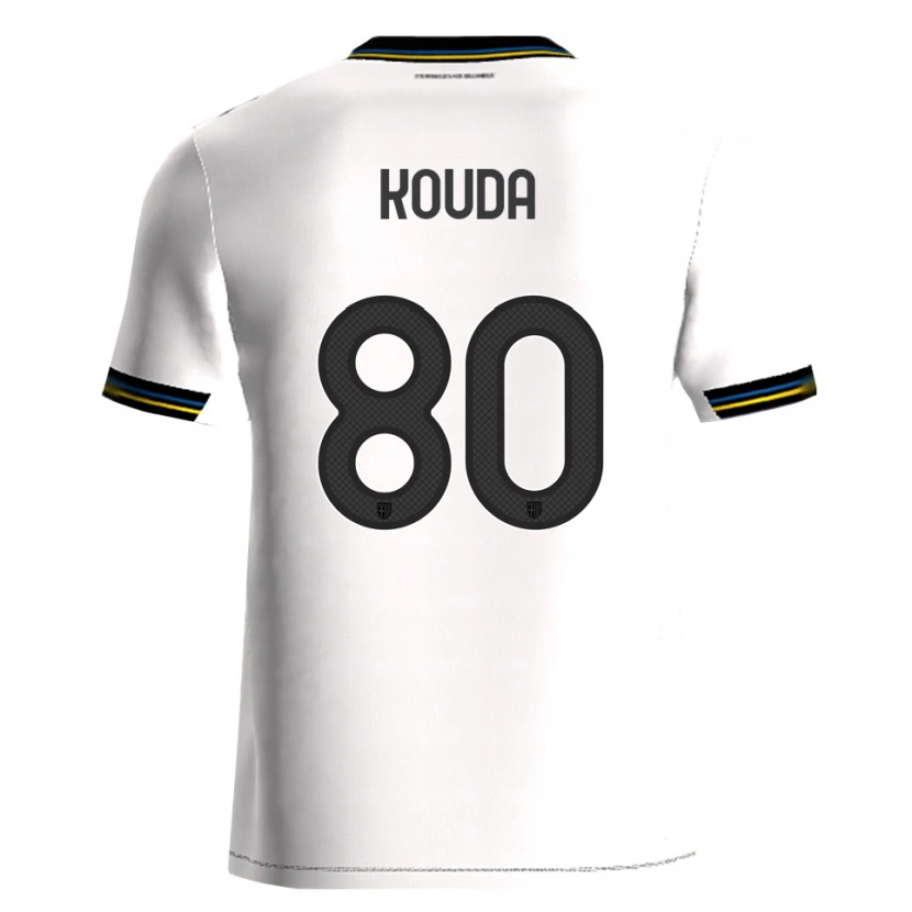 Danxen Kvinder Rachid Kouda #80 Hvid Sort Hjemmebane Spillertrøjer 2025/26 Trøje T-Shirt