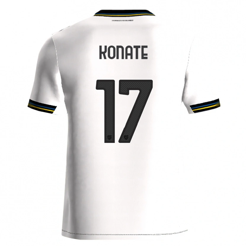 Danxen Kvinder Abdou-Salam Konate #17 Hvid Sort Hjemmebane Spillertrøjer 2025/26 Trøje T-Shirt