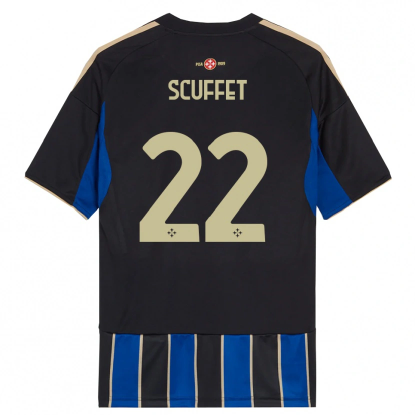Danxen Kvinder Simone Scuffet #22 Sort Blå Hjemmebane Spillertrøjer 2025/26 Trøje T-Shirt