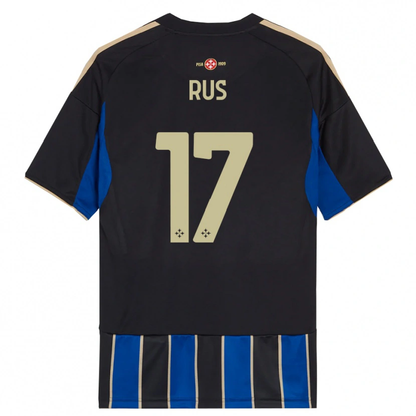 Danxen Kvinder Adrian Rus #17 Sort Blå Hjemmebane Spillertrøjer 2025/26 Trøje T-Shirt
