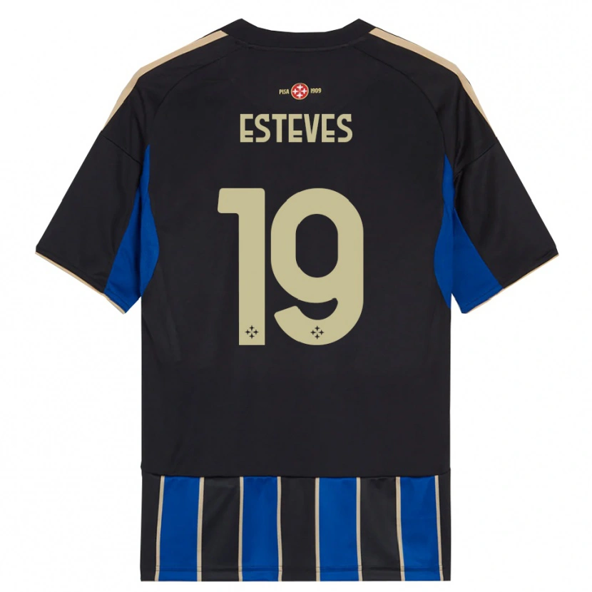 Danxen Kvinder Tomás Esteves #19 Sort Blå Hjemmebane Spillertrøjer 2025/26 Trøje T-Shirt
