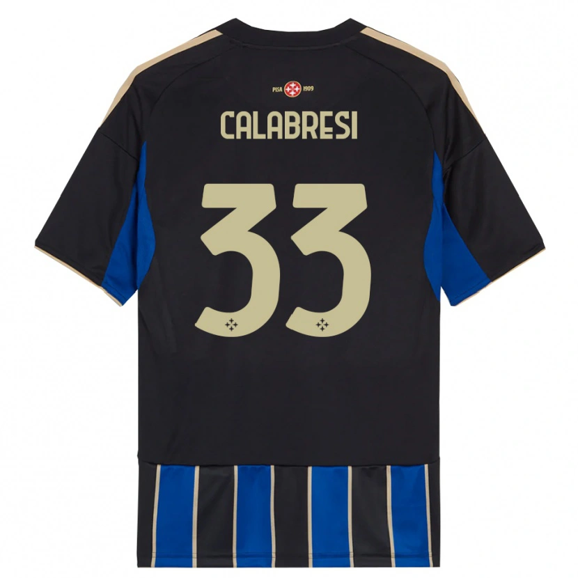 Danxen Kvinder Arturo Calabresi #33 Sort Blå Hjemmebane Spillertrøjer 2025/26 Trøje T-Shirt