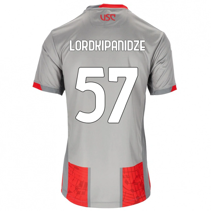 Danxen Kvinder Dachi Lordkipanidze #57 Rød Grå Hjemmebane Spillertrøjer 2025/26 Trøje T-Shirt