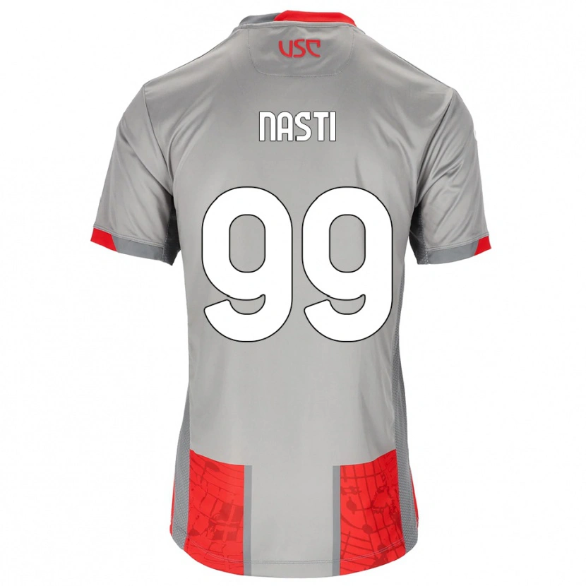 Danxen Kvinder Marco Nasti #99 Rød Grå Hjemmebane Spillertrøjer 2025/26 Trøje T-Shirt