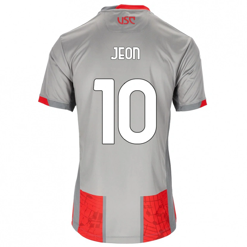 Danxen Kvinder Joseph Jeon #10 Rød Grå Hjemmebane Spillertrøjer 2025/26 Trøje T-Shirt