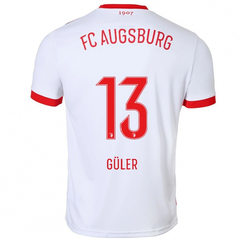 Danxen Kvinder Mete Güler #13 Hvid Rød Hjemmebane Spillertrøjer 2025/26 Trøje T-Shirt