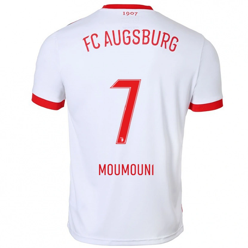Danxen Kvinder Faris Moumouni #7 Hvid Rød Hjemmebane Spillertrøjer 2025/26 Trøje T-Shirt