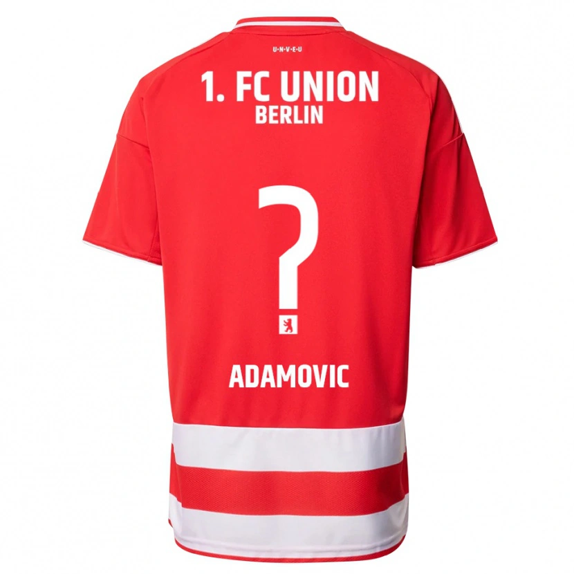 Danxen Kvinder Levin Adamovic #0 Rød Hvid Hjemmebane Spillertrøjer 2025/26 Trøje T-Shirt