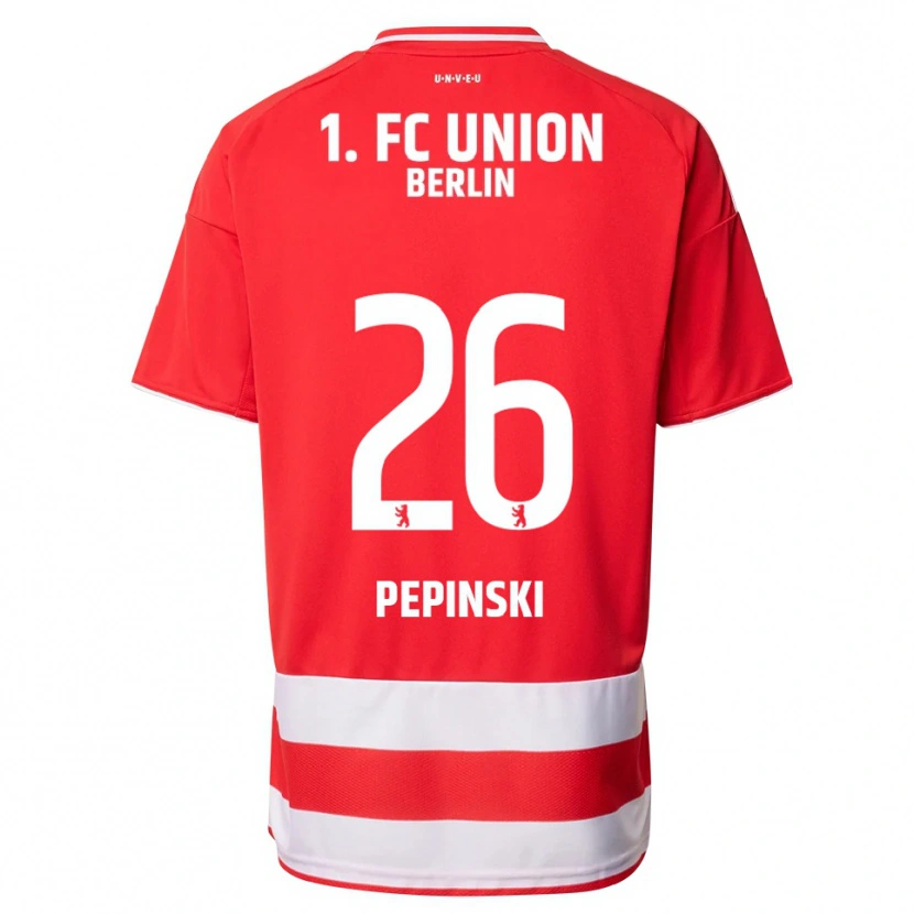 Danxen Kvinder Louis Pepinski #26 Rød Hvid Hjemmebane Spillertrøjer 2025/26 Trøje T-Shirt