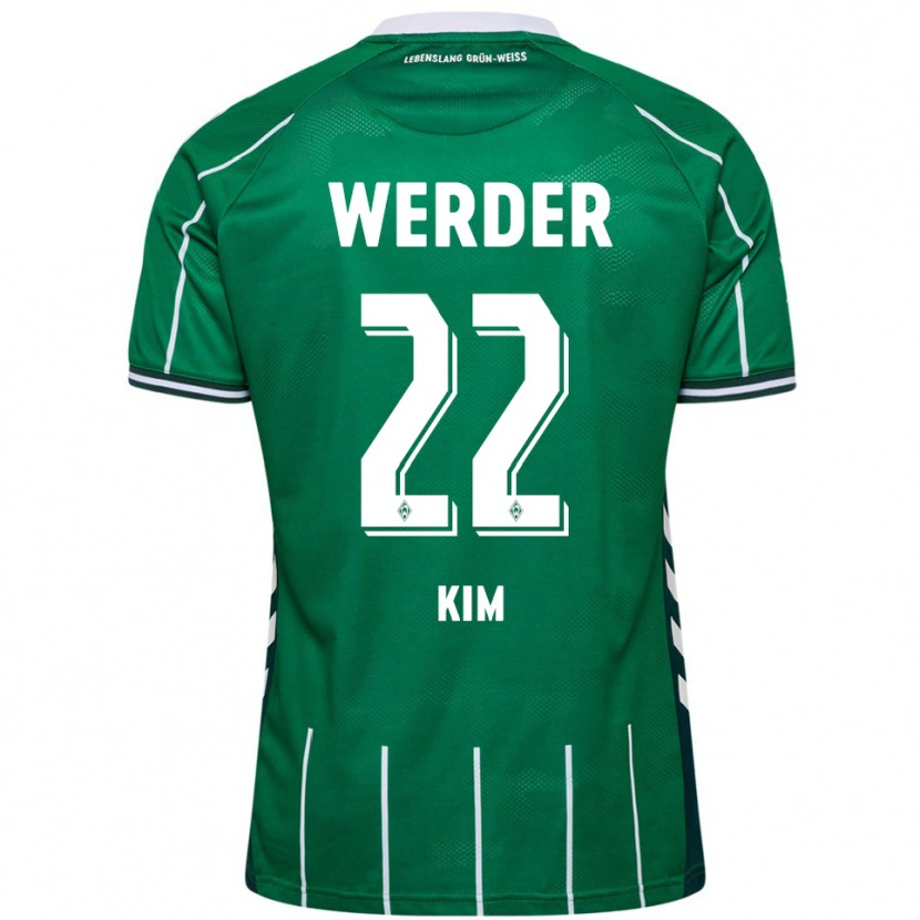 Danxen Kvinder Min-Je Kim #22 Grøn Hvid Hjemmebane Spillertrøjer 2025/26 Trøje T-Shirt