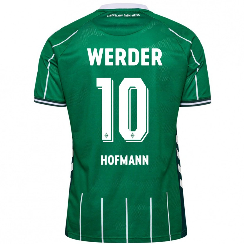 Danxen Kvinder Justin Hofmann #10 Grøn Hvid Hjemmebane Spillertrøjer 2025/26 Trøje T-Shirt