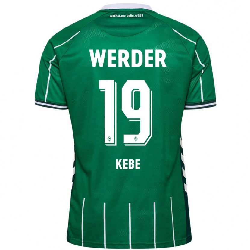 Danxen Kvinder David Kébé #19 Grøn Hvid Hjemmebane Spillertrøjer 2025/26 Trøje T-Shirt