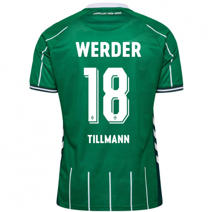Danxen Kvinder Felix Tillmann #18 Grøn Hvid Hjemmebane Spillertrøjer 2025/26 Trøje T-Shirt