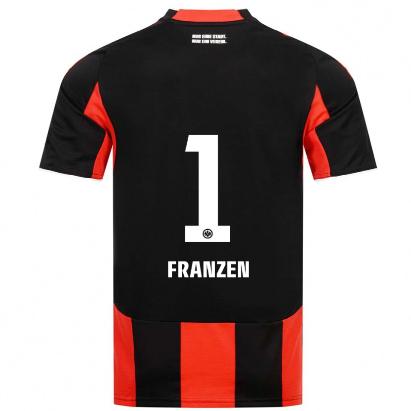 Danxen Kvinder Marlon Franzen #1 Sort Rød Hjemmebane Spillertrøjer 2025/26 Trøje T-Shirt