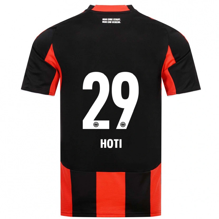 Danxen Kvinder Leart Hoti #29 Sort Rød Hjemmebane Spillertrøjer 2025/26 Trøje T-Shirt