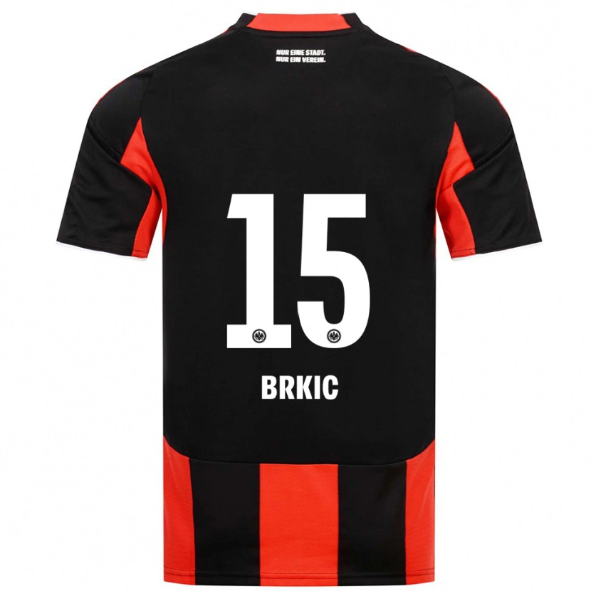 Danxen Kvinder Said Brkic #15 Sort Rød Hjemmebane Spillertrøjer 2025/26 Trøje T-Shirt