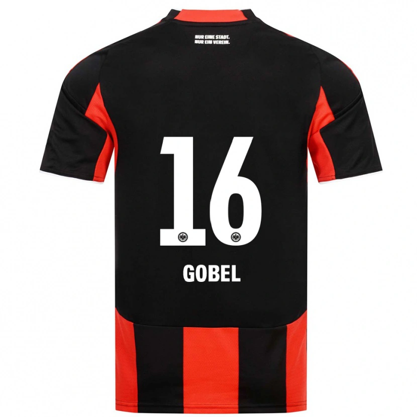Danxen Kvinder Marlon Göbel #16 Sort Rød Hjemmebane Spillertrøjer 2025/26 Trøje T-Shirt