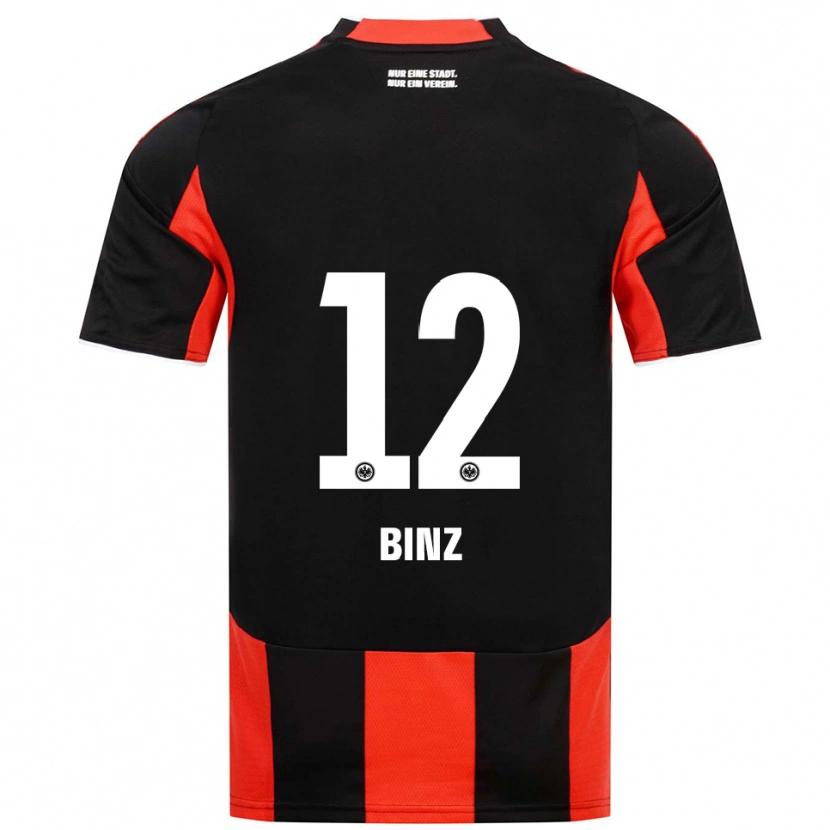Danxen Kvinder Sam Binz #12 Sort Rød Hjemmebane Spillertrøjer 2025/26 Trøje T-Shirt