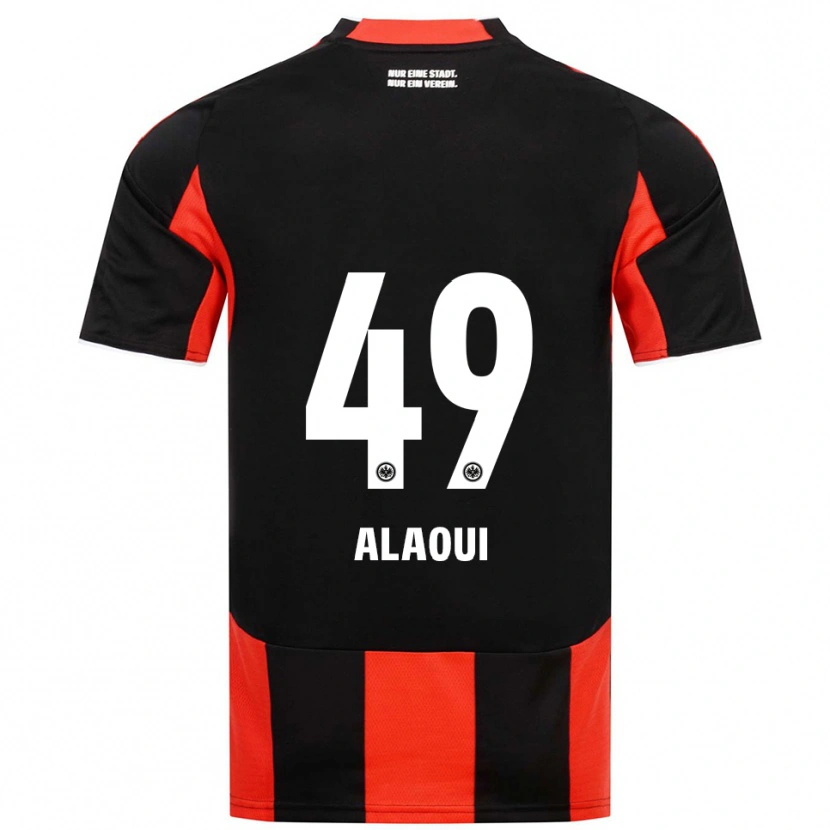 Danxen Kvinder Anas Alaoui #49 Sort Rød Hjemmebane Spillertrøjer 2025/26 Trøje T-Shirt