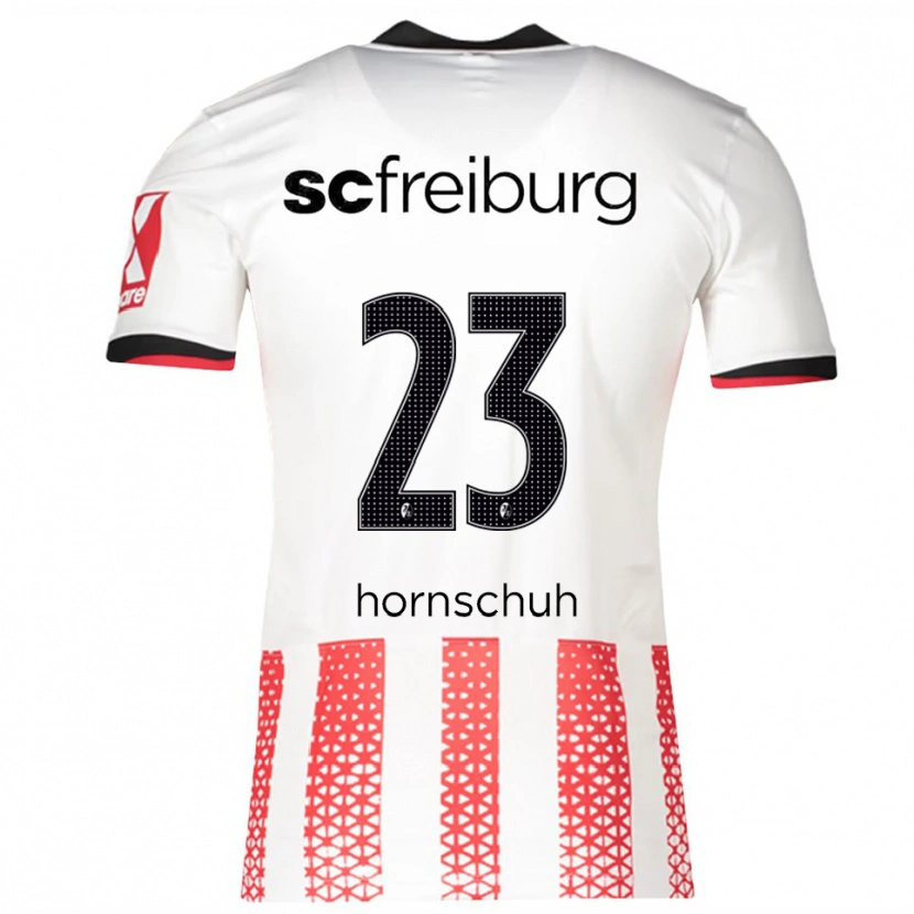 Danxen Kvinder Marc Hornschuh #23 Hvid Rød Hjemmebane Spillertrøjer 2025/26 Trøje T-Shirt
