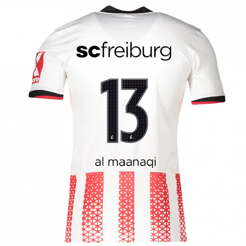Danxen Kvinder Jawad Al Maanaqi #13 Hvid Rød Hjemmebane Spillertrøjer 2025/26 Trøje T-Shirt