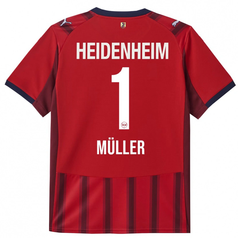 Danxen Kvinder Kevin Müller #1 Rød Navy Hjemmebane Spillertrøjer 2025/26 Trøje T-Shirt