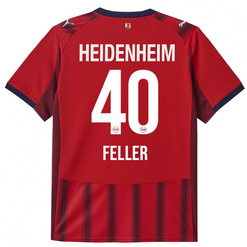 Danxen Kvinder Frank Feller #40 Rød Navy Hjemmebane Spillertrøjer 2025/26 Trøje T-Shirt