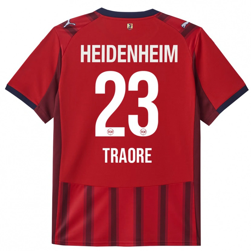 Danxen Kvinder Omar Traoré #23 Rød Navy Hjemmebane Spillertrøjer 2025/26 Trøje T-Shirt