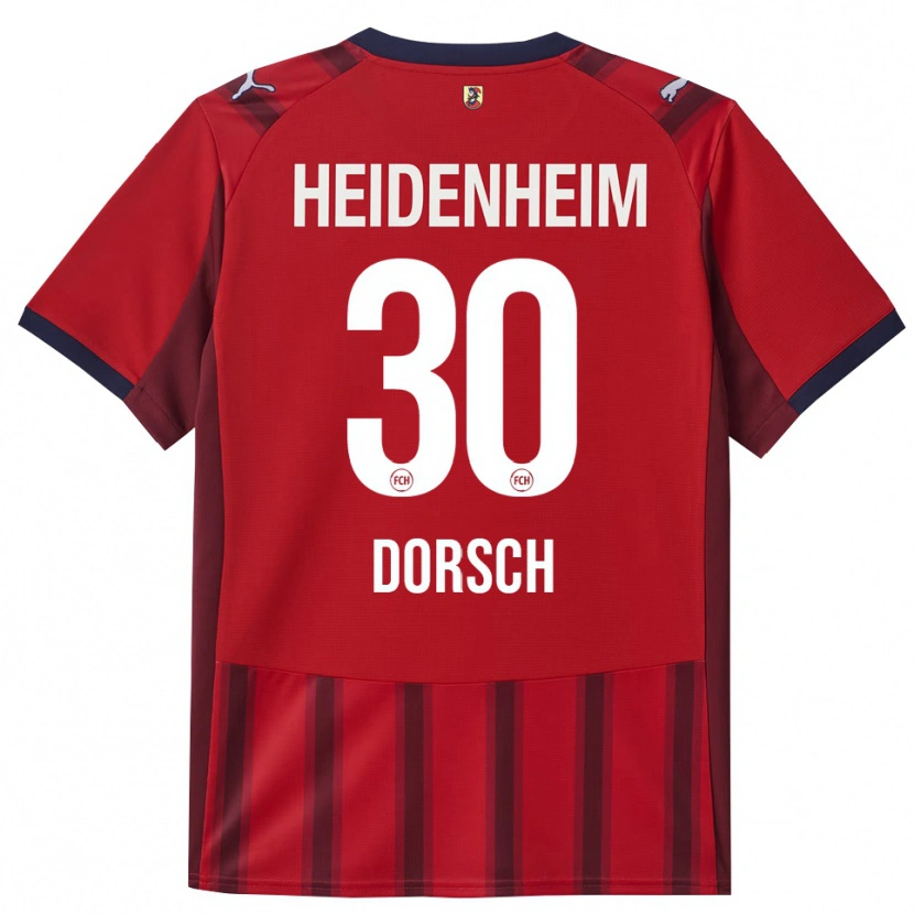 Danxen Kvinder Niklas Dorsch #30 Rød Navy Hjemmebane Spillertrøjer 2025/26 Trøje T-Shirt