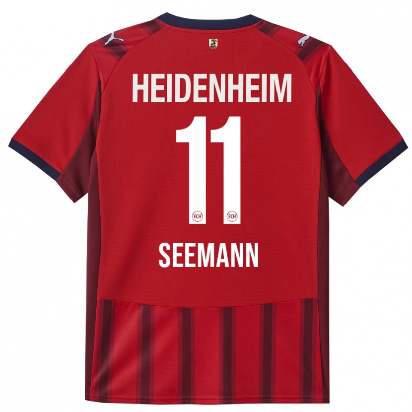 Danxen Kvinder Maria Seemann #11 Rød Navy Hjemmebane Spillertrøjer 2025/26 Trøje T-Shirt