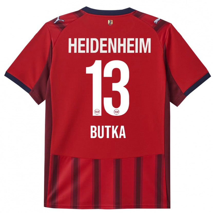 Danxen Kvinder Luka-Viktor Butka #13 Rød Navy Hjemmebane Spillertrøjer 2025/26 Trøje T-Shirt