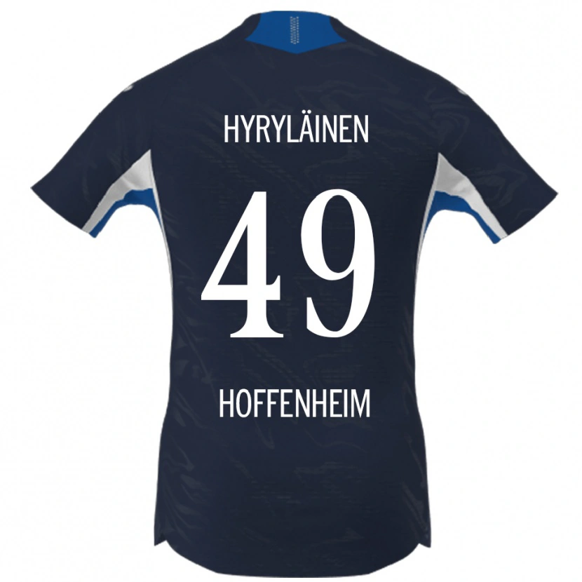 Danxen Kvinder Luka Hyryläinen #49 Navy Hvid Hjemmebane Spillertrøjer 2025/26 Trøje T-Shirt