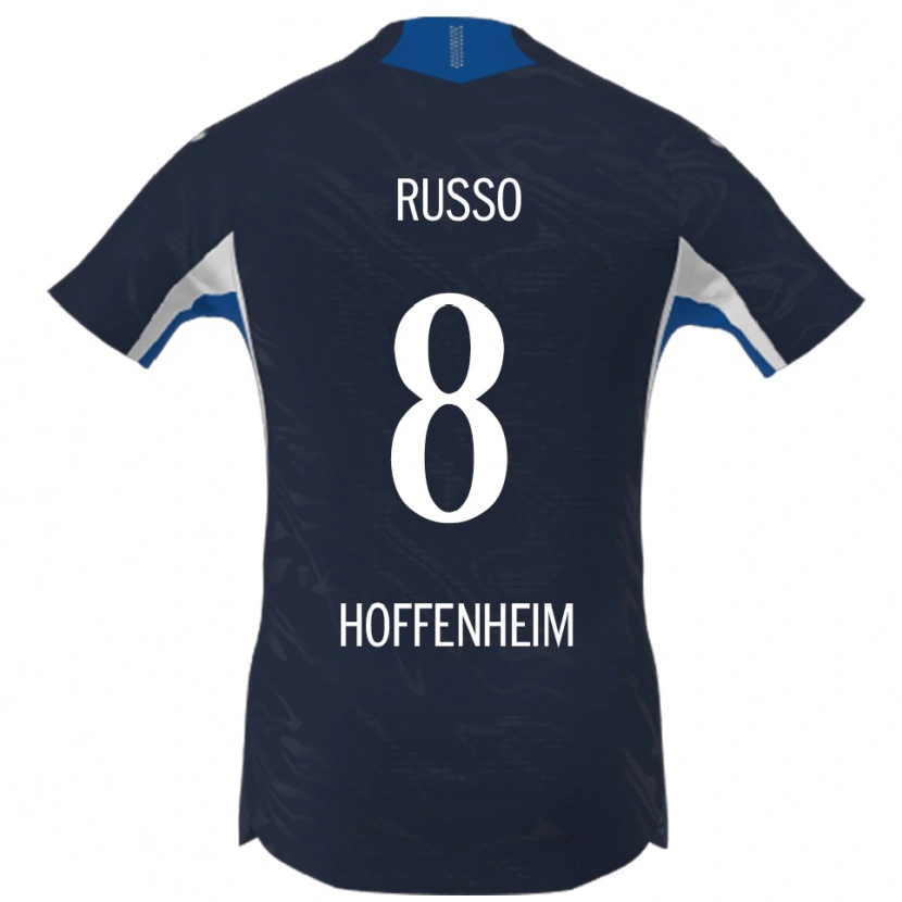 Danxen Kvinder Ruven Russo #8 Navy Hvid Hjemmebane Spillertrøjer 2025/26 Trøje T-Shirt