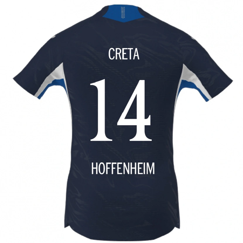 Danxen Kvinder David Creța #14 Navy Hvid Hjemmebane Spillertrøjer 2025/26 Trøje T-Shirt