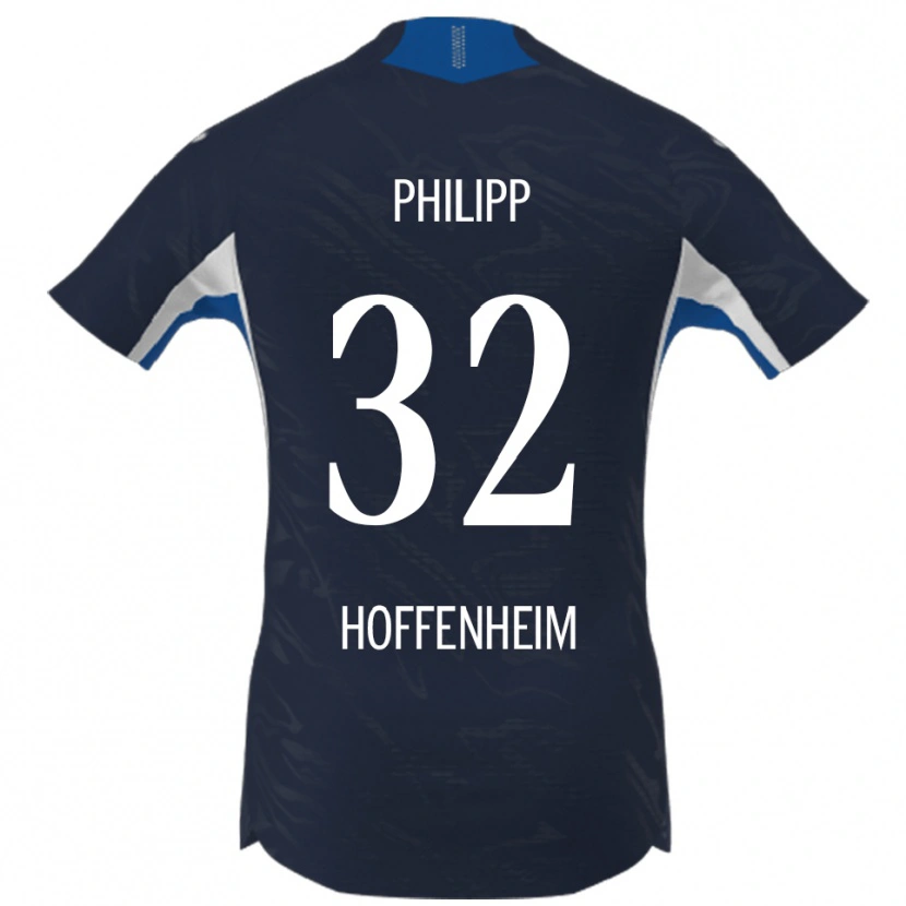 Danxen Kvinder Tim Philipp #32 Navy Hvid Hjemmebane Spillertrøjer 2025/26 Trøje T-Shirt