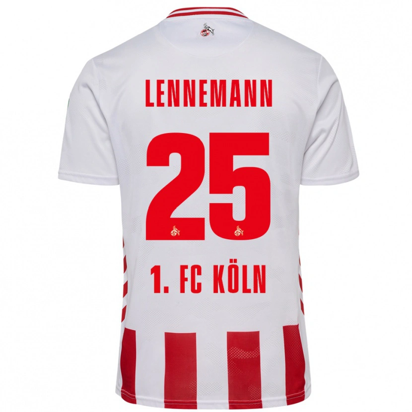 Danxen Kvinder Bernie Lennemann #25 Hvid Rød Hjemmebane Spillertrøjer 2025/26 Trøje T-Shirt