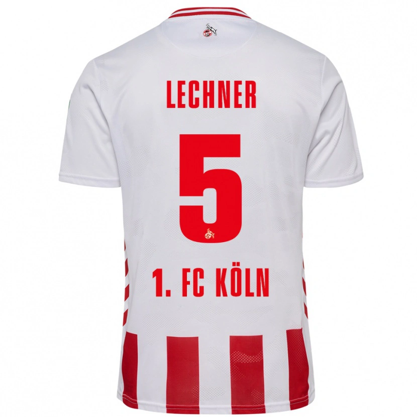 Danxen Kvinder Luca Lechner #5 Hvid Rød Hjemmebane Spillertrøjer 2025/26 Trøje T-Shirt