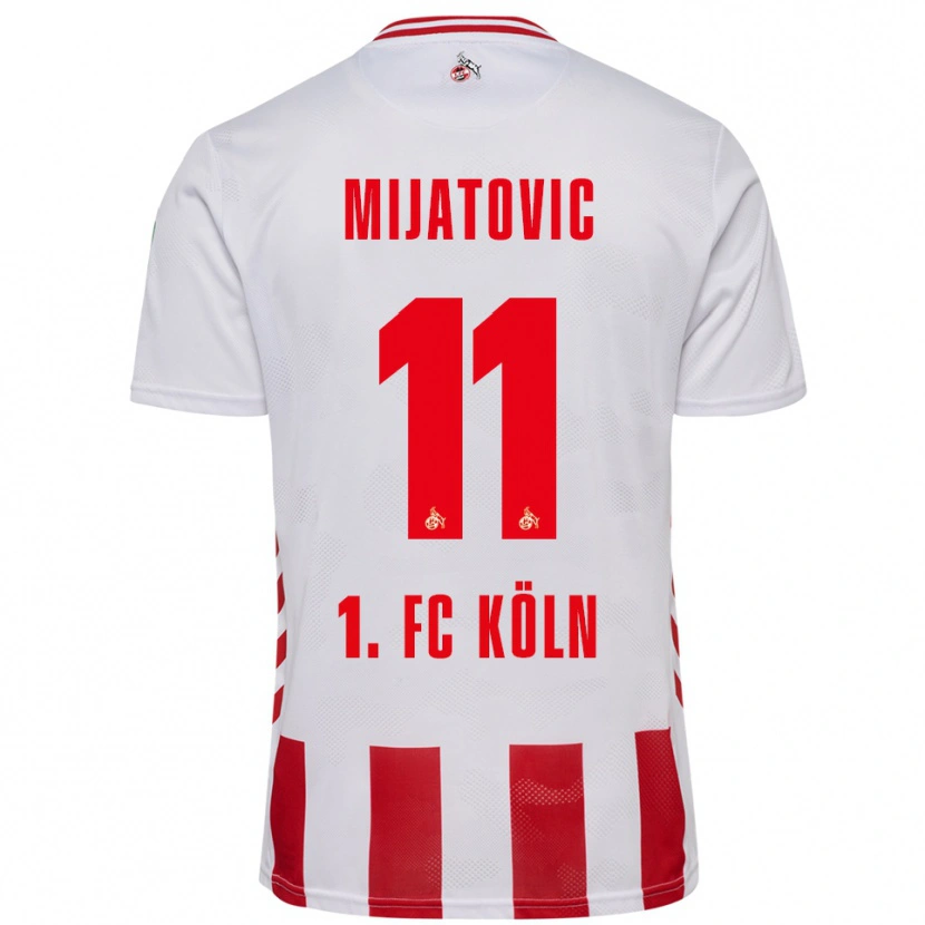 Danxen Kvinder Luca Mijatovic #11 Hvid Rød Hjemmebane Spillertrøjer 2025/26 Trøje T-Shirt