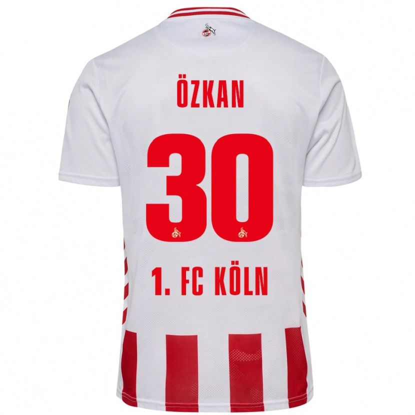 Danxen Kvinder Mikail Özkan #30 Hvid Rød Hjemmebane Spillertrøjer 2025/26 Trøje T-Shirt