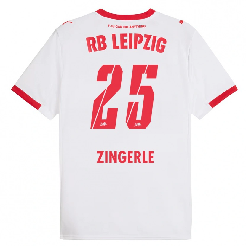 Danxen Kvinder Leopold Zingerle #25 Hvid Rød Hjemmebane Spillertrøjer 2025/26 Trøje T-Shirt