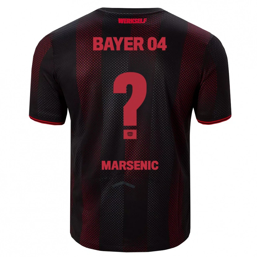 Danxen Kvinder Matija Marsenic #0 Sort Rød Hjemmebane Spillertrøjer 2025/26 Trøje T-Shirt