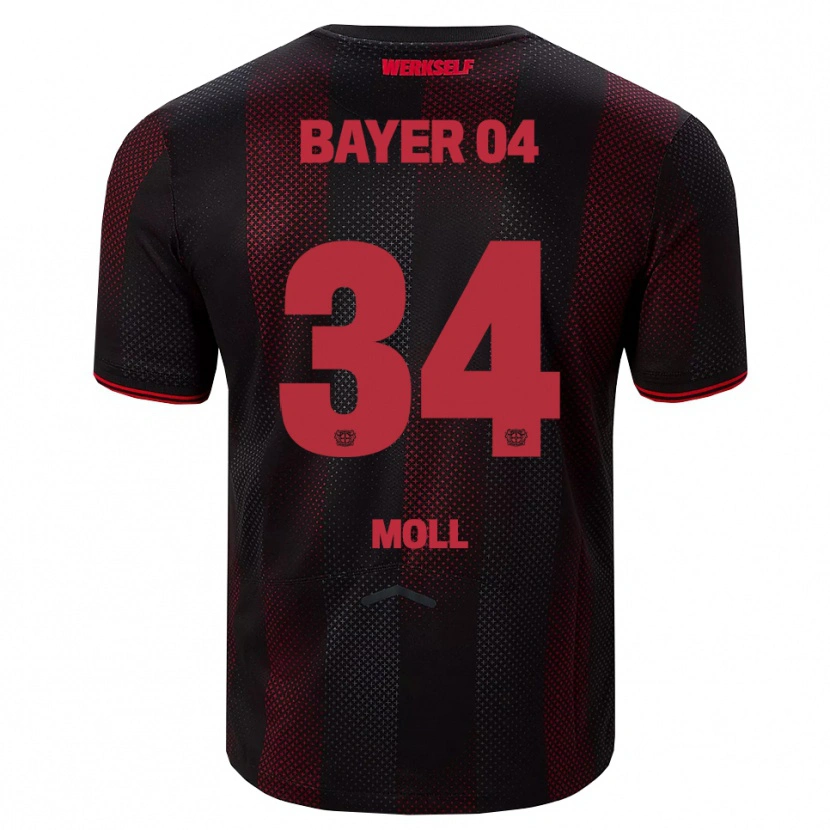 Danxen Kvinder Anne Moll #34 Sort Rød Hjemmebane Spillertrøjer 2025/26 Trøje T-Shirt