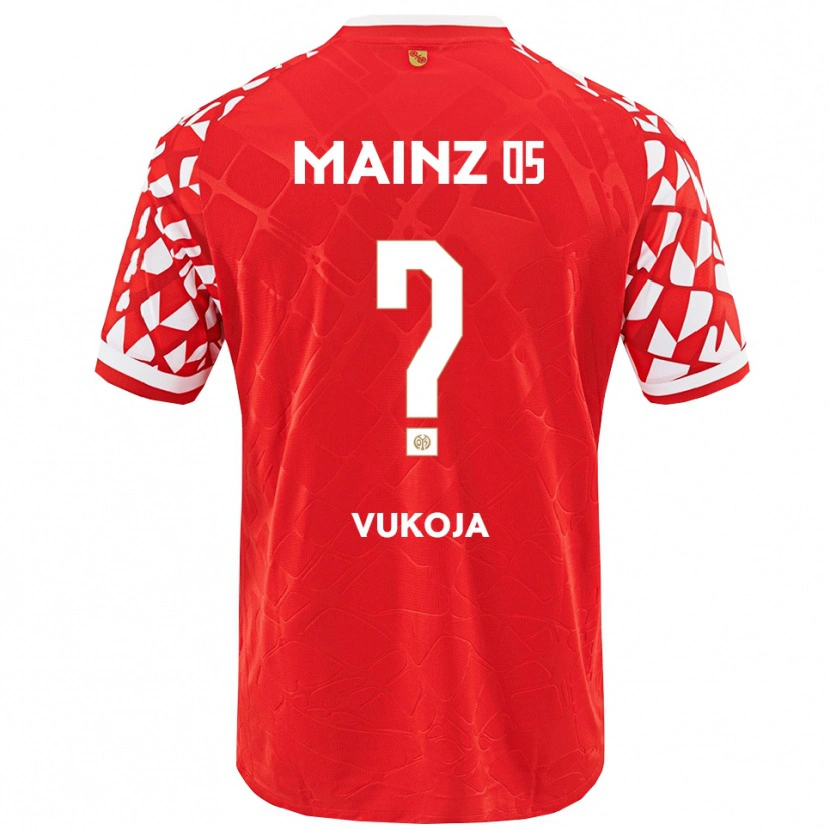 Danxen Kvinder Luka Vukoja #0 Rød Hvid Hjemmebane Spillertrøjer 2025/26 Trøje T-Shirt