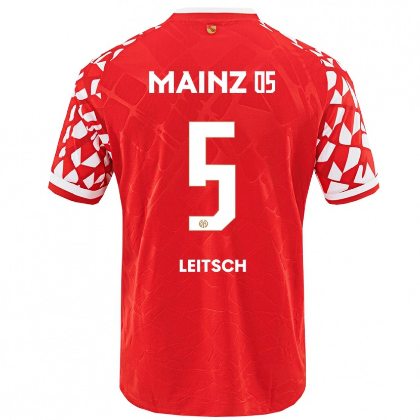 Danxen Kvinder Maxim Leitsch #5 Rød Hvid Hjemmebane Spillertrøjer 2025/26 Trøje T-Shirt