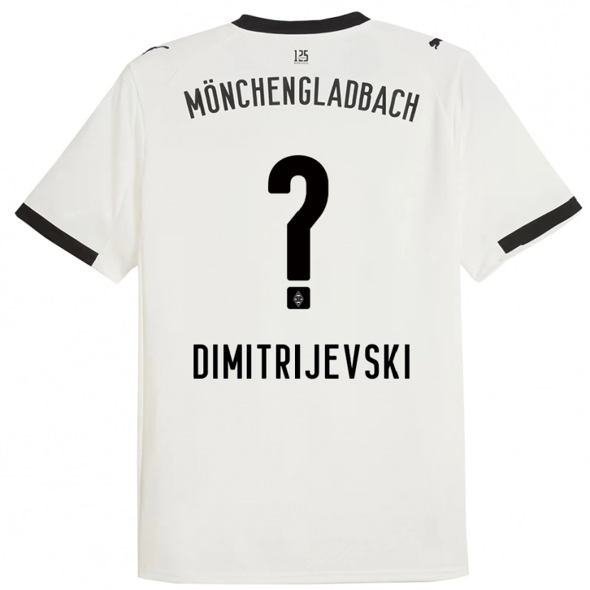 Danxen Kvinder Maximilian Dimitrijevski #0 Hvid Sort Hjemmebane Spillertrøjer 2025/26 Trøje T-Shirt