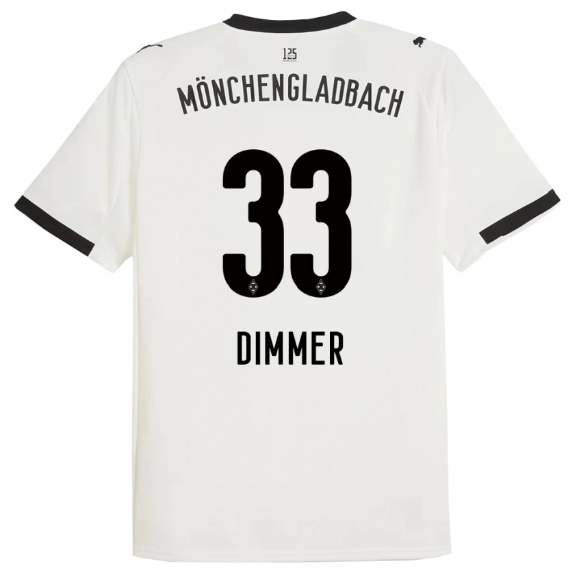 Danxen Kvinder Florian Dimmer #33 Hvid Sort Hjemmebane Spillertrøjer 2025/26 Trøje T-Shirt